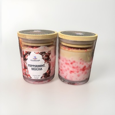 3D PEPPERMINT MOCHA Scented 1- Wick Candle