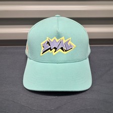 SWAG Golf Rad Skull Teal 90s Graffiti Logo Snapback Hat USA Made 2020 ULTRA RARE