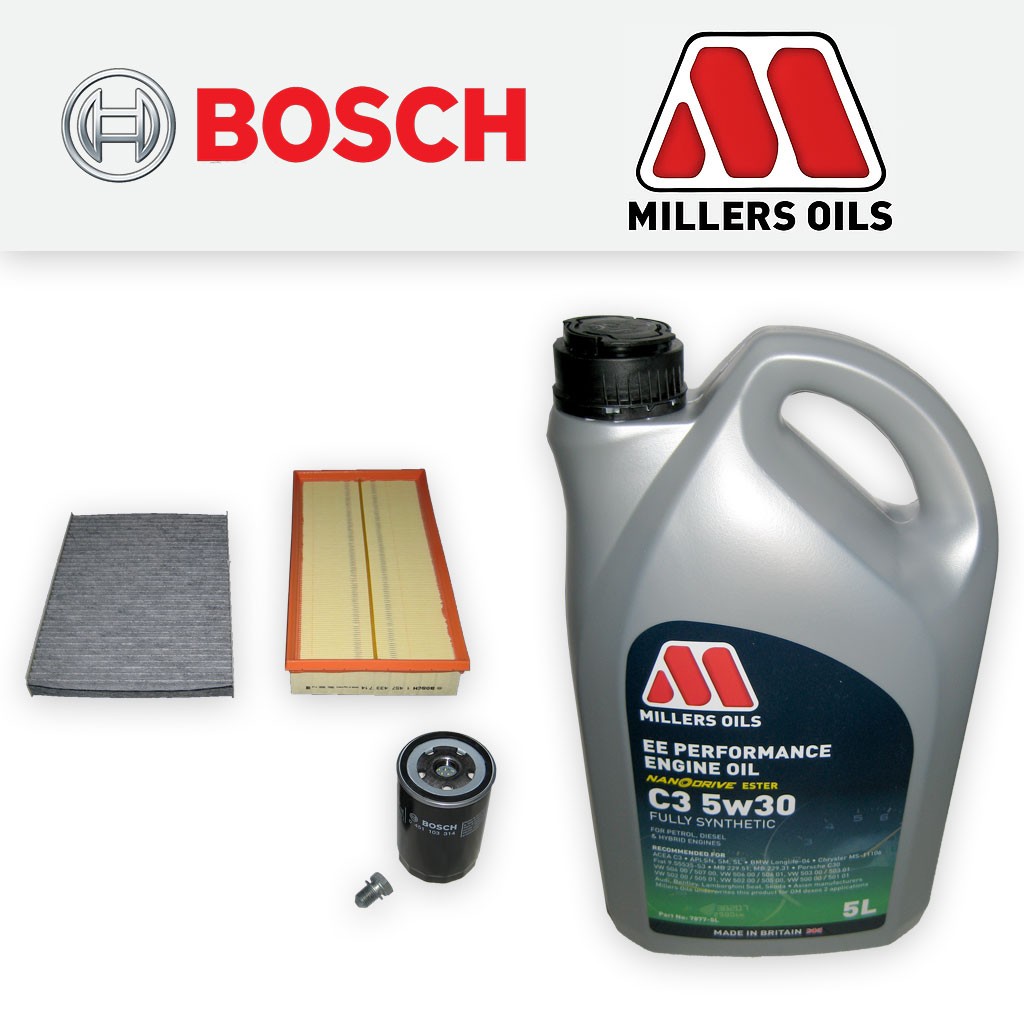 SERVICE KIT for VW NEW BEETLE 1.8 20V PETROL OIL AIR CABIN FILTER +OIL 1998-2010