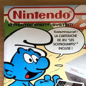 LES SCHTROUMPFS - FOURREAU 100% ORIGINAL NINTENDO NES PAL B VERSION FRAN&Ccedil;AISE