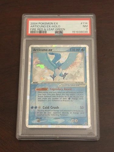 Articuno ex # 114/112 | FireRed & LeafGreen Holo | PSA 7 Cracked Ice