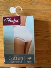 Playtex Cotton Stretch Maxi Briefs x 3 in white 26 size n.i.b