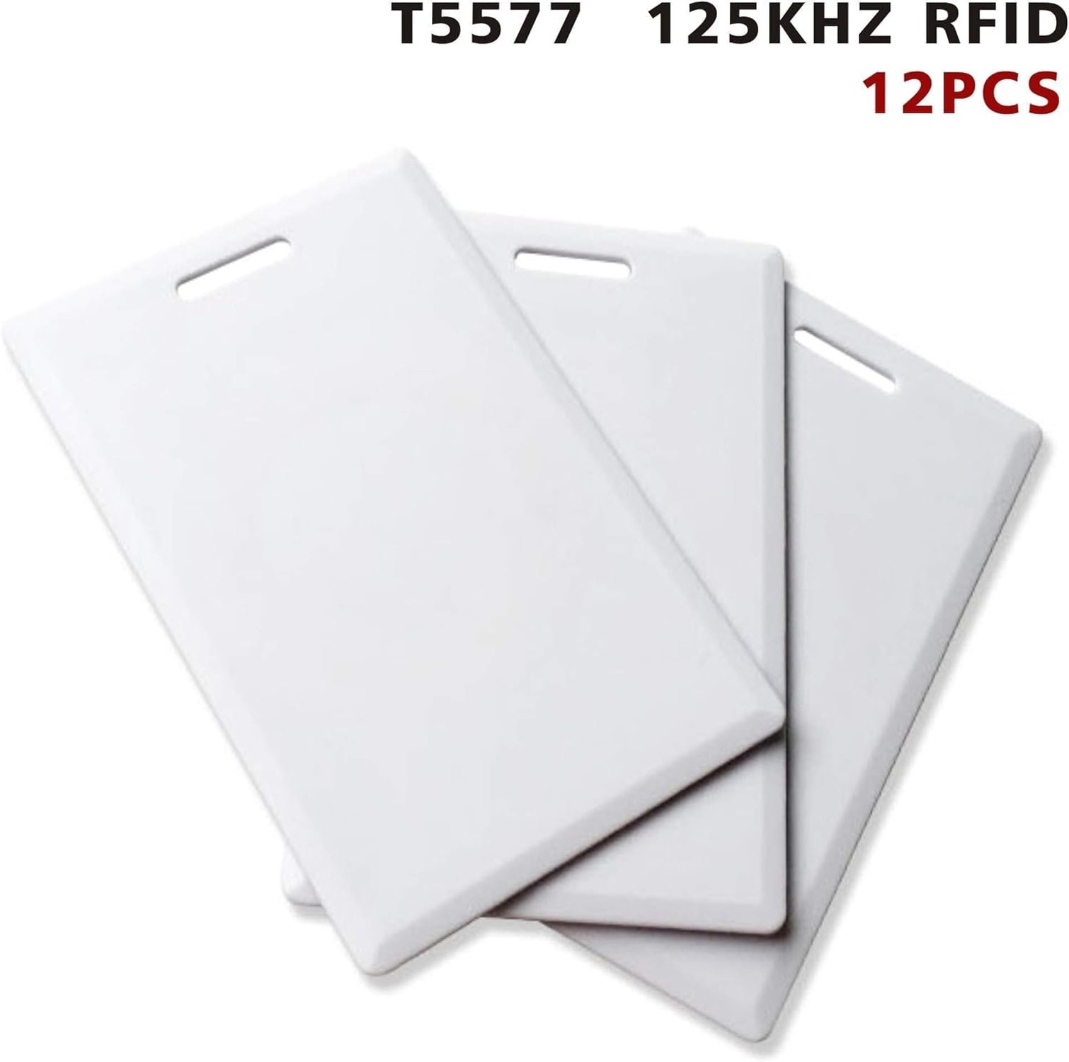 12 PCS T5577 Thick Smart Cards, Contactless 125khz RFID Rewritable Proximity ...