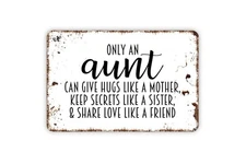 Aunt Hugs Like Mother Rustic Farmhouse Or Sticker