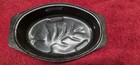 Vintage Small Black White Speckled Enamel Oval Roasting Pan With Lid — photo 5