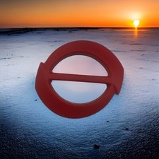 Red Buckle Scarf Holder Tshirt Tie Estate Sale Find