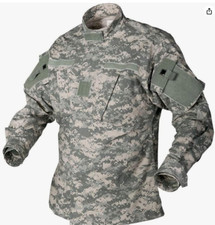 US Army Military ACU Digital Combat Uniform Shirt Top Jacket Blouse SM Short