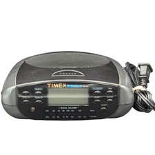 Timex Radio Alarm Clock Indiglo Dual Alarm AM/FM Calendar Model T433B Tested