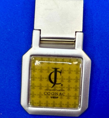 Clip de dinero vintage JACQUES CARDIN JC coñac VSOP promocional tono plateado