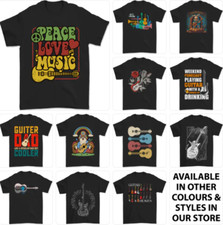 Camiseta de guitarra para hombre bajo eléctrico acústico divertida camiseta de música camiseta 9