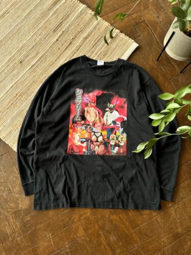 Camiseta de Colección Supreme Estampado Gráfico Manga Larga Cuello Redondo Negra Talla XL - Imagen 1 de 5