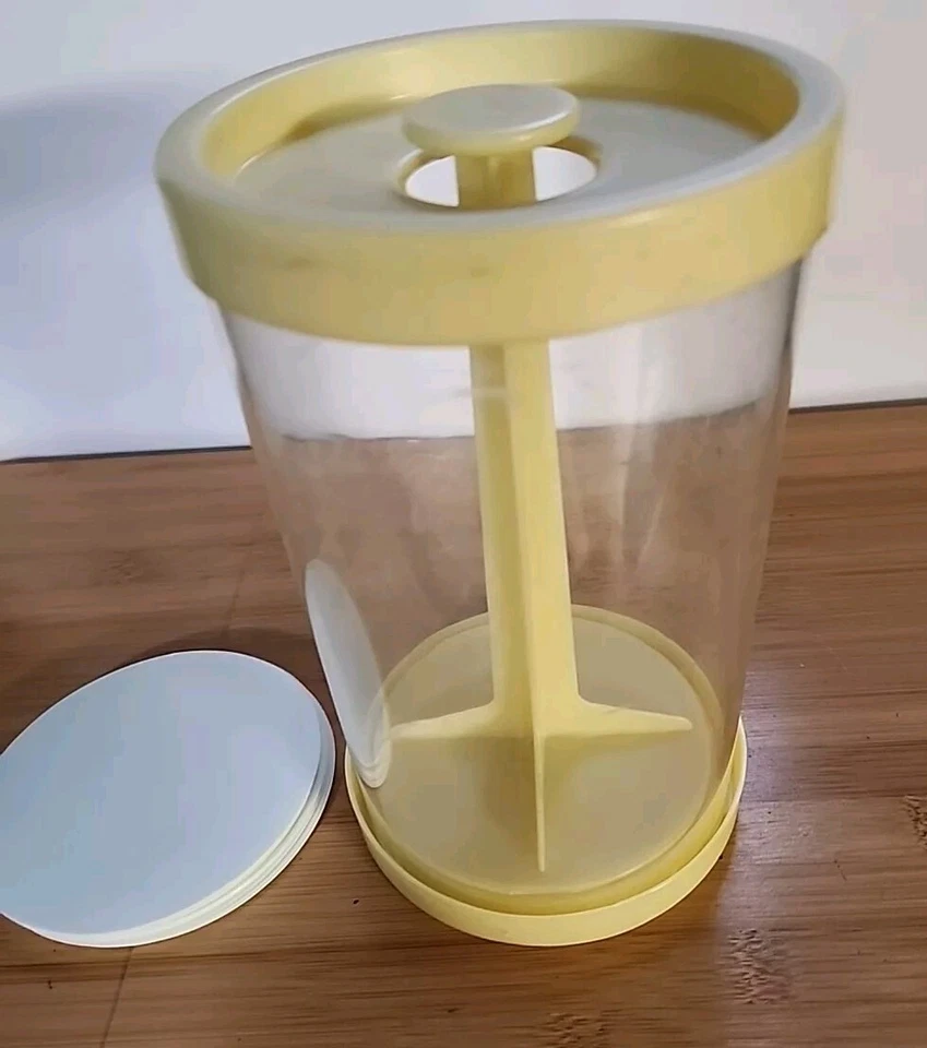 Prensa de hamburguesas de plástico prensa de hamburguesas prensa de hamburguesas vintage con divisores  Foto 2 de 4