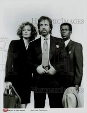 1993 Press Photo Chuck Norris & Co-Stars on "Walker, Texas Ranger" - srp36027