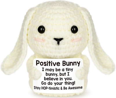 Mini Inspirational Positive Crochet Animals Bunny Cute Easter Basket Essentials 
