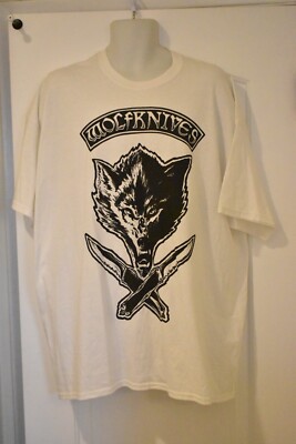 Jason Ellis Wolfknives Wolf White T Shirt Size 2XL