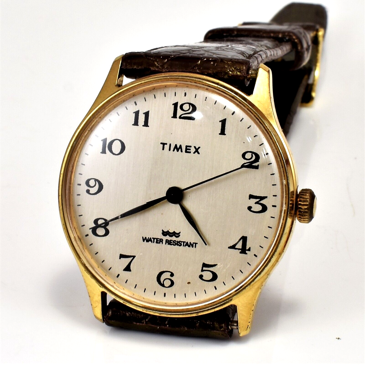 Montre Vintage Timex Pour Homme - Mécanique, Acier Inoxydable, Cadran Blanc, étanche 30m - Style Classique Années 70/80