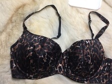   Reggiseno imbottito con ferretto Yamay taglia it 3c us 34c eu 75c nero beige leopardato