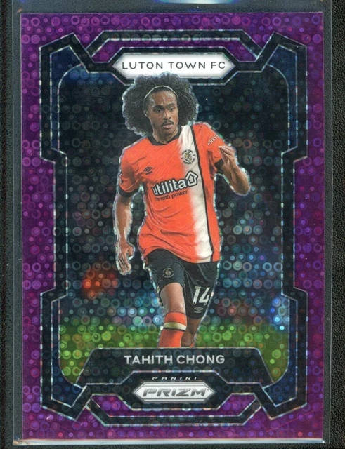 2023-24 Tahith Chong 1/25 Panini Prizm Premier League Purple Disco