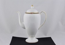 CAFETERA CLIO PORCELANA HUESO FINO MADERA DE CUÑA CON TAPA - COMO NUEVA
