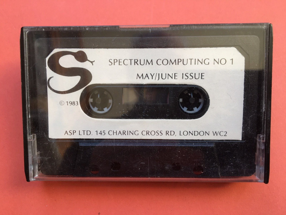 First issue Spectrum Computing Magazine cover tape, No 1, May/June 1983 ...