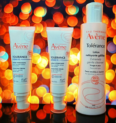 Avene Tolerance Hydra-10 Hydrating Cream 2 x 40ml/1.3oz + Gentle Cleanser 200ml