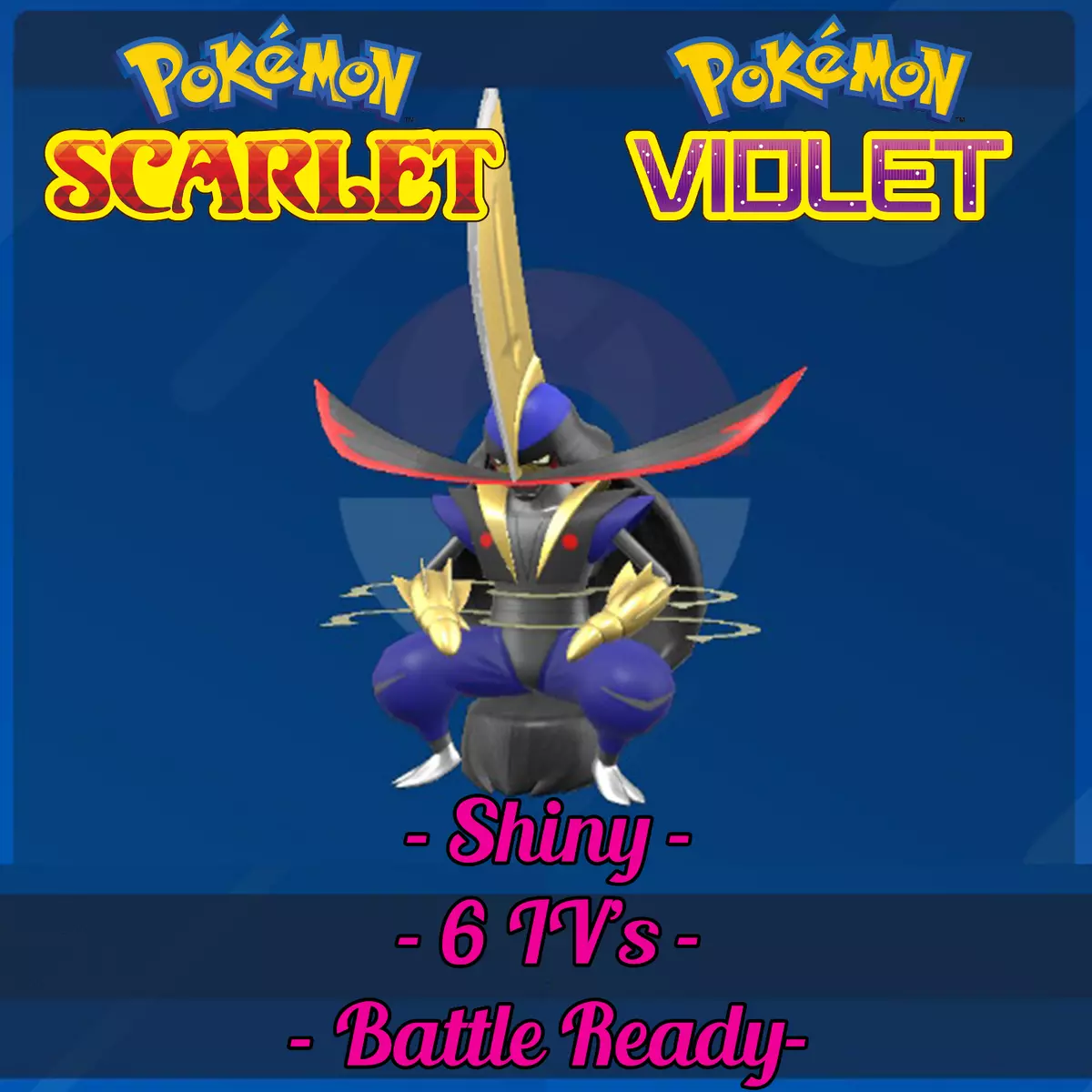 Shiny Kingambit / Pokémon Scarlet and Violet / 6IV Pokemon / Shiny Pokemon