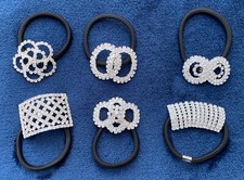 Rhinestone crystal ponytail holder pony holder women hair accessory crystal