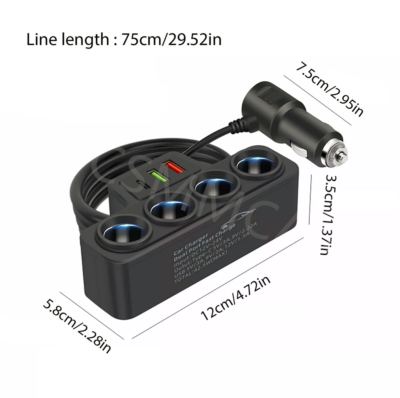 car cigarette lighter usb replacement USB-C PD and USB-A QC3.0 Dual Socket Fast charging (smart power IC Unique Bargains 20V Cigarette Lighter