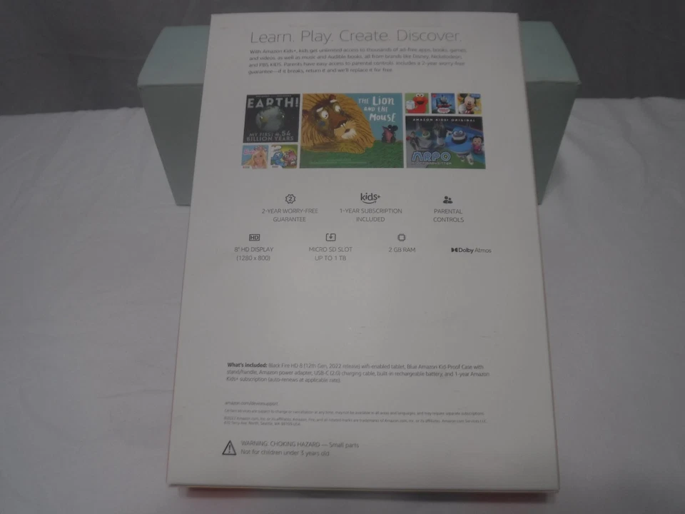 Amazon - Fire HD 8 Kids Ages 3-7 (2022) 8 HD tablet with Wi-Fi 32GB Blue NEW! - Image 2 of 4