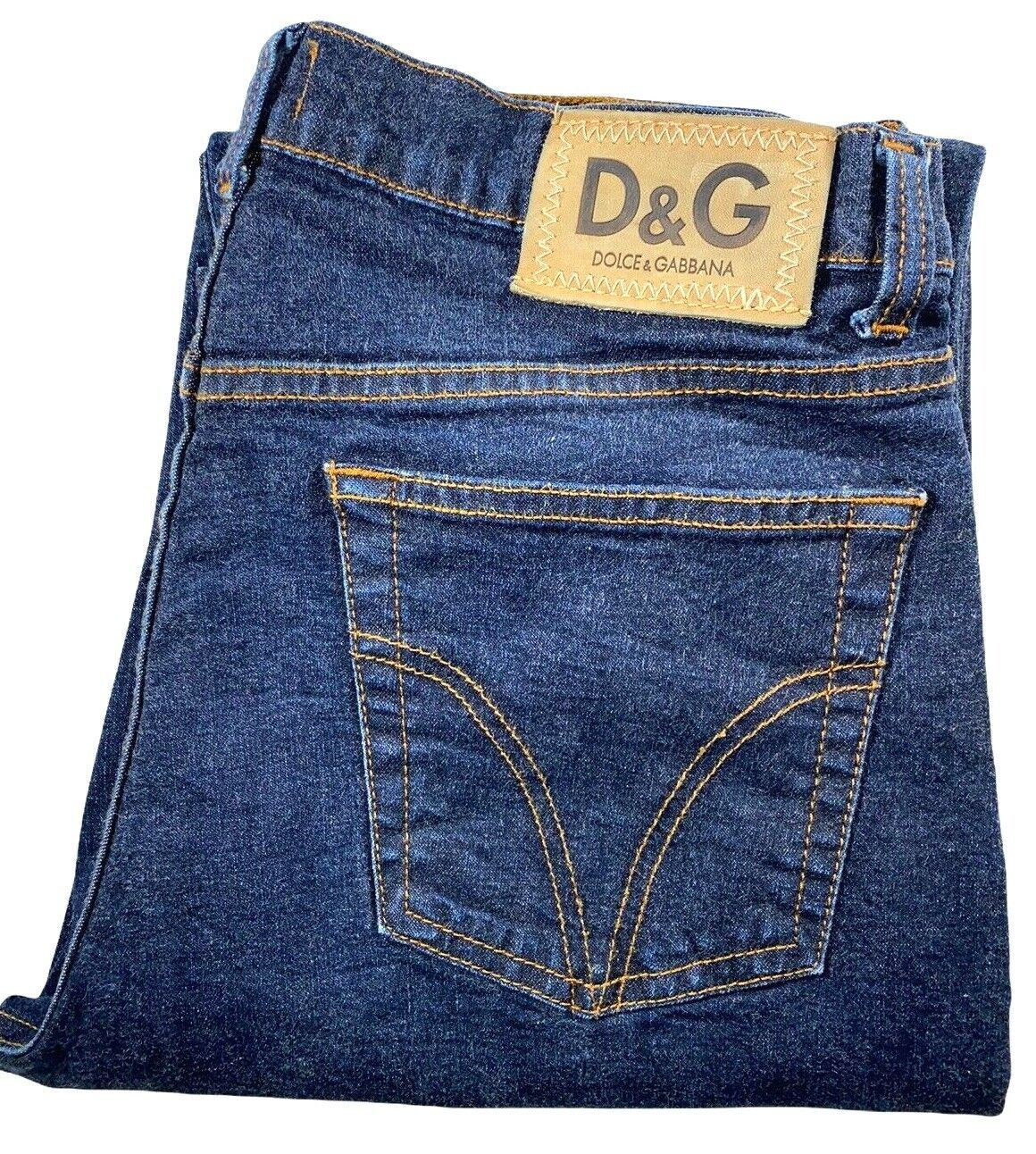 Dolce Gabbana Mens Jeans 30x44 Dark Cotton Button Fly Italy Straight eBay