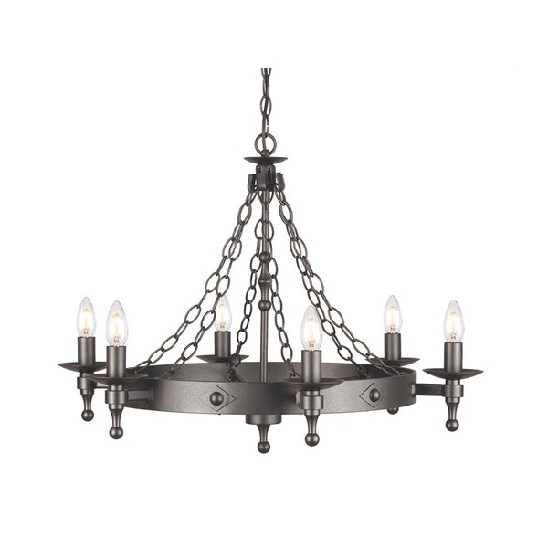 Kronleuchter HäNgeleuchte 6 Flammig D 74 Cm Esszimmerleuchte Deckenlampe-image