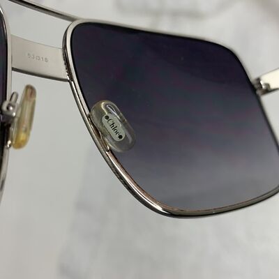Vintage Chloe Sunglasses Silver wired frame Aviator Style  display picture 1