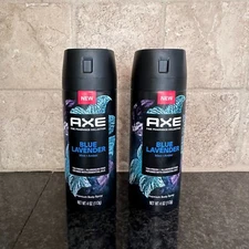 NEW Lot of 2 AXE Fine Fragrance Collection Premium Body Spray Blue Lavender 4oz