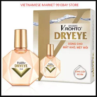 4x V.Rohto DRYEYE for Moisturizing, Blurry & Dry Eye Relief, Rohto DRYEYE Drops