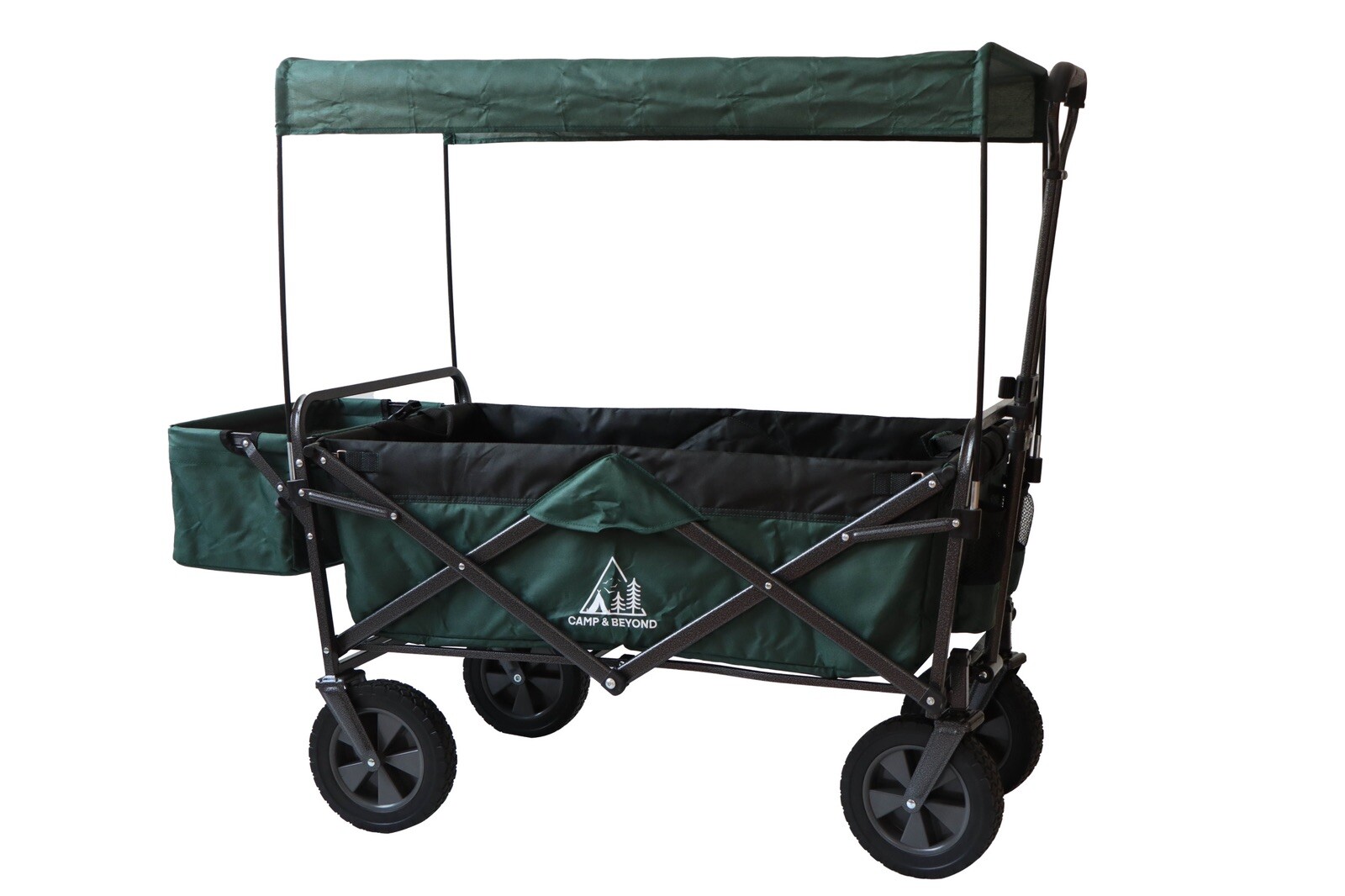 Folding Beach Wagon Garden Cart Sport Storage Utility 4 Buggy Wheel W/Canopy NEW