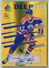 2023-24 SP GAME USED DEEP CUTS AUTO FIRST PRINT JARI KURRI 01/75 EDMONTON OILERS