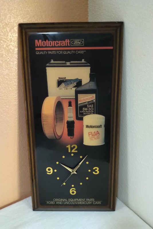 Vintage Motorcraft Ford Clock *Very Rare-One of a Kind* *Look* Read Description