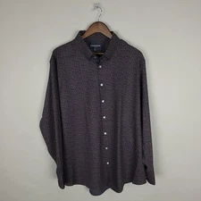 Mizzen Main Shirt Mens Extra Large Gray Leeward Corner Pocket Billiards Print