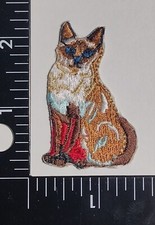 Kitty Cat Embroidery Iron Sew Quality Patch Fast Free Shipping