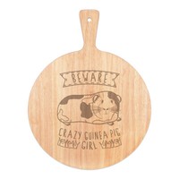 Beware VerrüCkte Meerschweinchen MäDchen Pizza Brett Paddel Holz Lustig