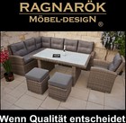 POLY-RATTAN GARTENMÖBEL hohe Dining Lounge Ragnarök-Möbeldesign Esstisch Sessel