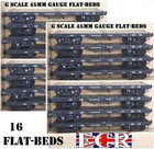 16 X G SCALE 45mm GAUGE FLATBED TO BUILD ON RAILWAY TRUCK GARDEN TRAIN FLAT BED