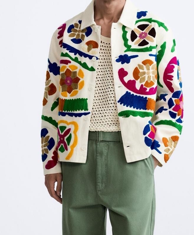 ZARA MEN SS24 MAN EMBROIDERED JACKET LIMITED EDITION ZARA MEN SS24 MAN EMBROIDERED JACKET LIMITED EDITION