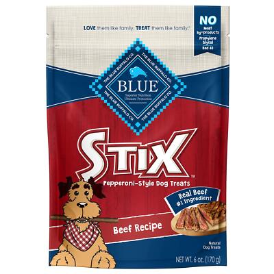 Blue Buffalo Blue Stix Beef Recipe Soft Dog Treats 6oz Premium Natural Snack