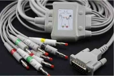 1set Schiller 10 Leads  Ecg Ekg Cable AHA With Banana 4.0