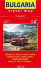 BULGARIA TRAVEL MAP ROAD GUIDE IN ENGLISH BULGARIAN MAIN TOWNS CHART Varna Sofia