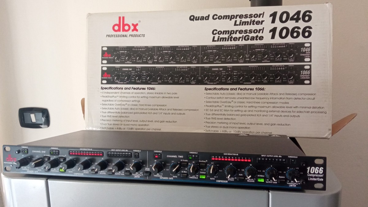 dbx 1066 USA製 コンプレッサー リミッター ゲート DBX 1066 2 Channel Stereo Compressor Limiter Gate Pro Audio in