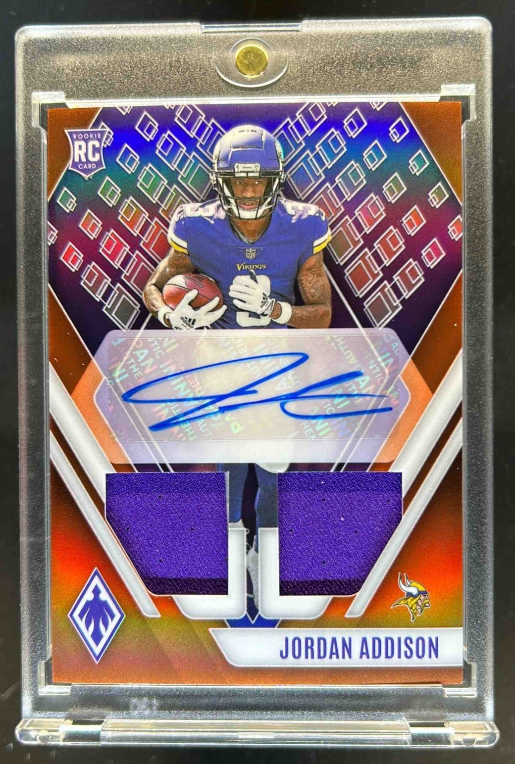 Jordan Addison Panini Phoenix Rps Rookie Auto Dual Jersey #RADJA Orange