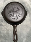 Vintage GRISWOLD Cast Iron Skillet Large Block LOGO #3 709A Sits Flat
