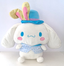 Sanrio Cinnamoroll Plush Blue Check Jacket Bunny Ears Hat